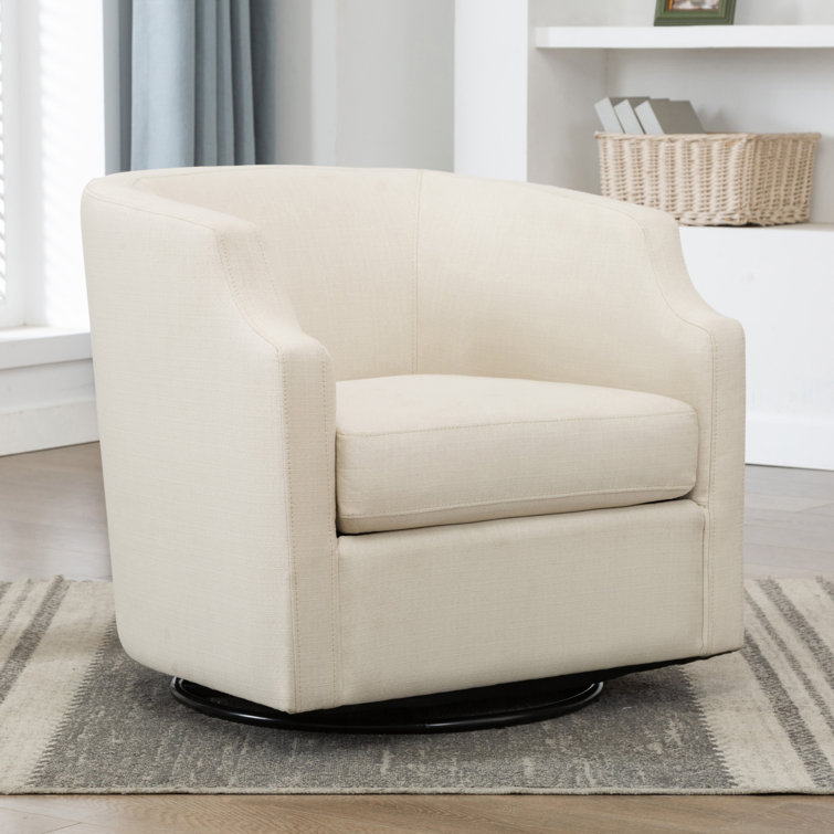 Three Posts™ Debbie 30.5'' Wide Swivel Barrel Chair & Reviews | Wayfair